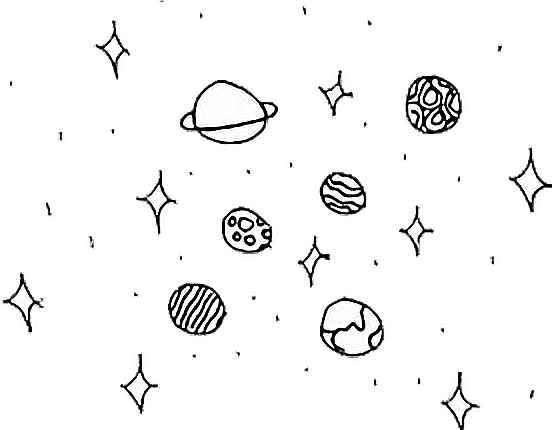 Download Report Abuse - Stars And Planets Drawing PNG Image with No  Background 