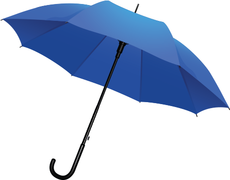 Blue Umbrella Transparent Background (510x427), Png Download