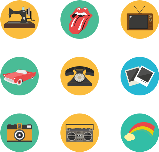 Retro - 50 Traffic Signs Png (600x564), Png Download