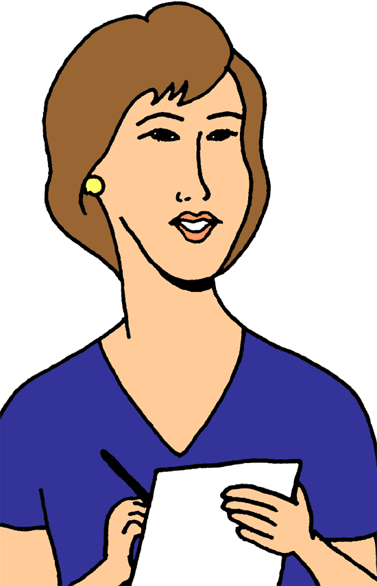 Taking Notes Clipart - Secretary Clip Art (550x853), Png Download