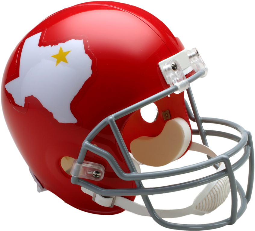 Dallas Texans Vsr4 Replica Throwback Helmet - Football Helmet (505x490), Png Download