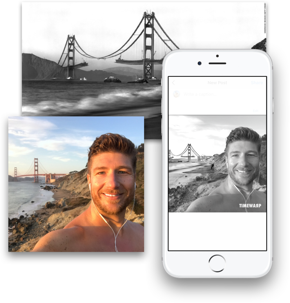 1) Let Me Take A Selfie - Artehouse Fine Art Print 1936 San Francisco Baker Beach, (1000x1046), Png Download