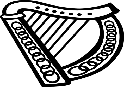 Download Irish Harp Clip Art Clipart Celtic Harp Clip - Irish Harp Clip Art (476x333), Png Download