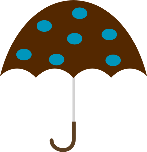 Original Png Clip Art File Polka Dot Umbrella Svg Images (582x599), Png Download