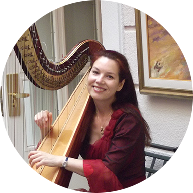 Wedding & Concert Harpist - Classical Music (384x384), Png Download