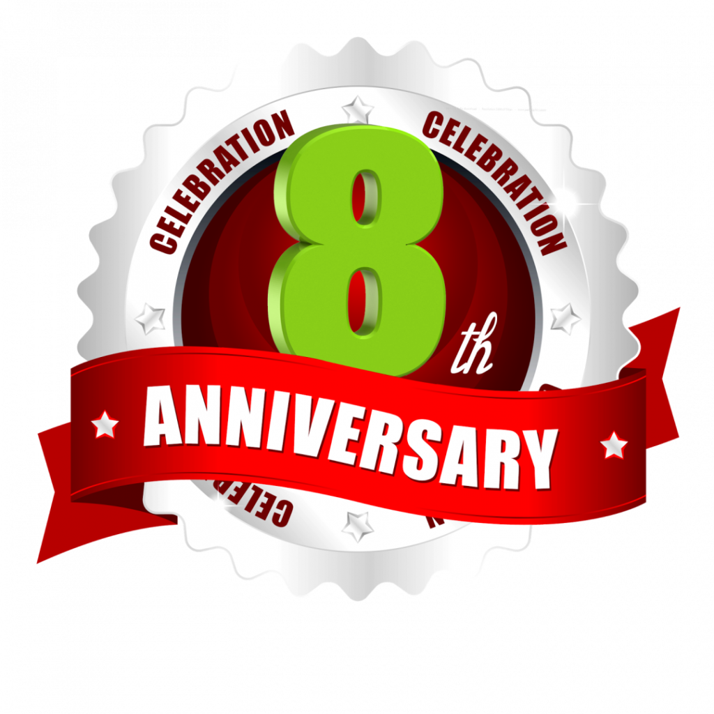 Serving Chongqing For 8 Years - 1st Anniversary Logo Png (1024x1024), Png Download