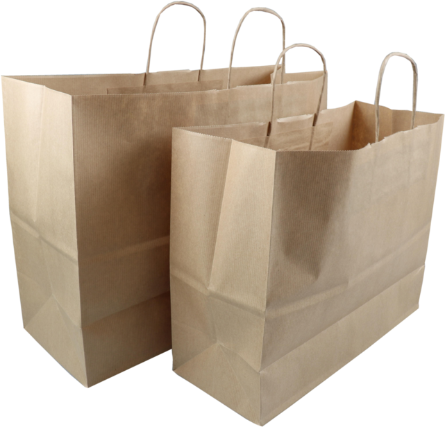 Bag, Kraft Paper, 35x14x29cm, Paper Carrier Bag, Brown (640x640), Png Download