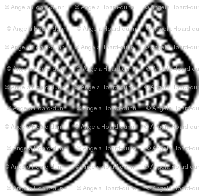 Black And White Butterfly Miniature - Papilio Machaon (400x394), Png Download