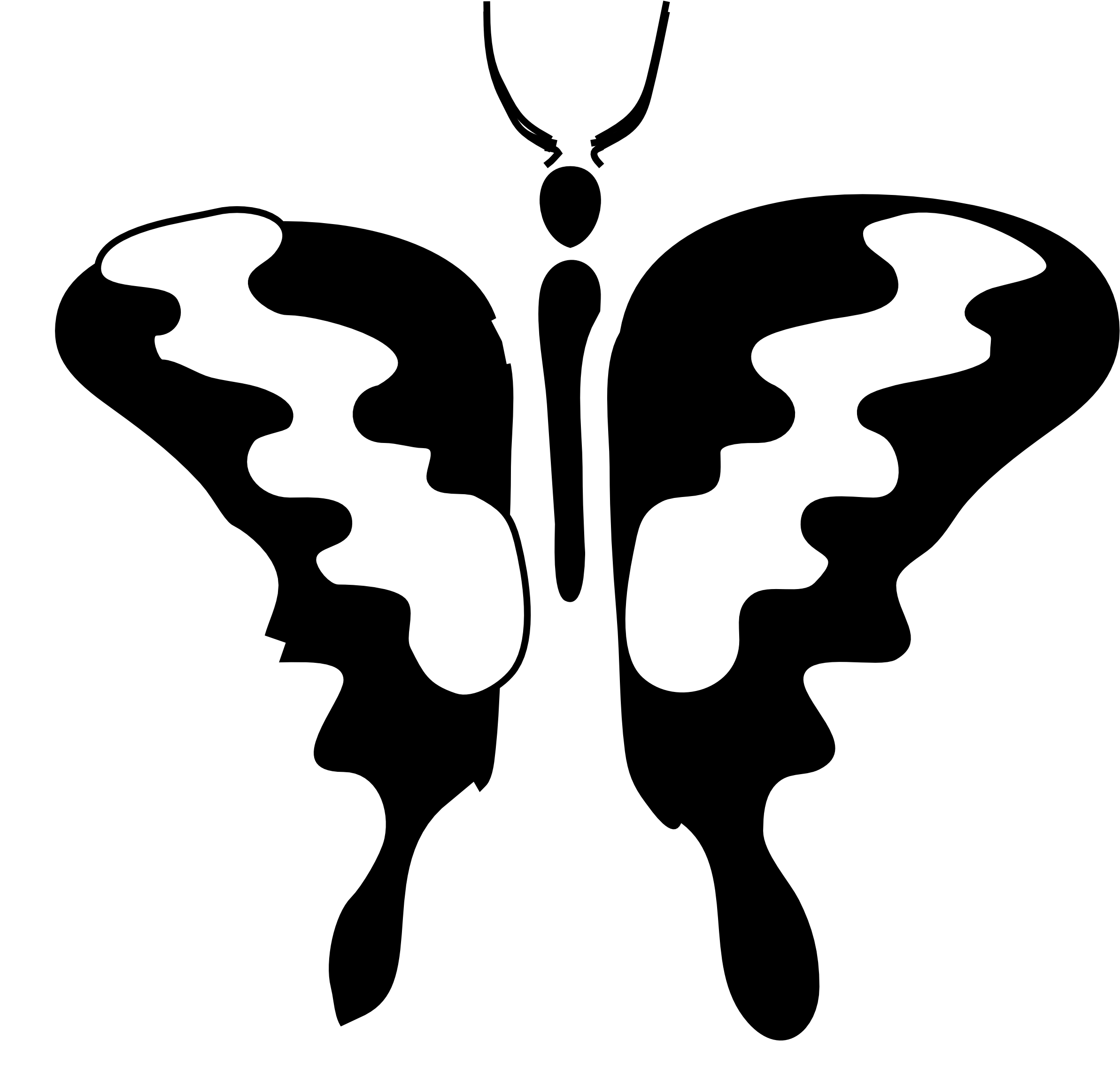 2012 February Colouringbook - Butterflies Clipart (2555x2533), Png Download