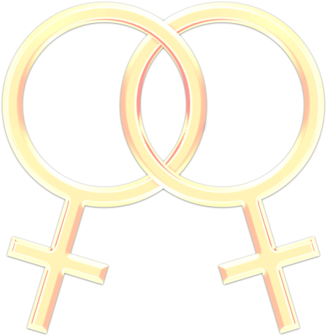 สัญลักษณ์ หญิง รัก หญิง (500x507), Png Download