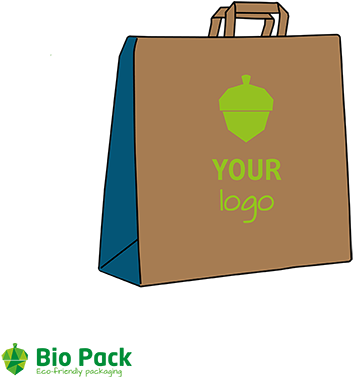 Brown Custom Printed Kraft Paper Carrier Bag - Bag (500x500), Png Download