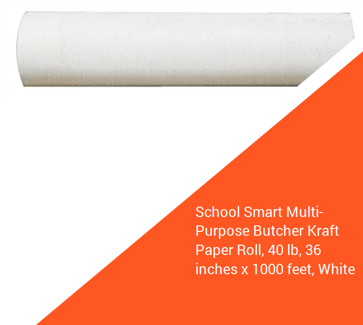 School Smart Multi-purpose Butcher Kraft Paper Roll, - Carpet (735x1100), Png Download