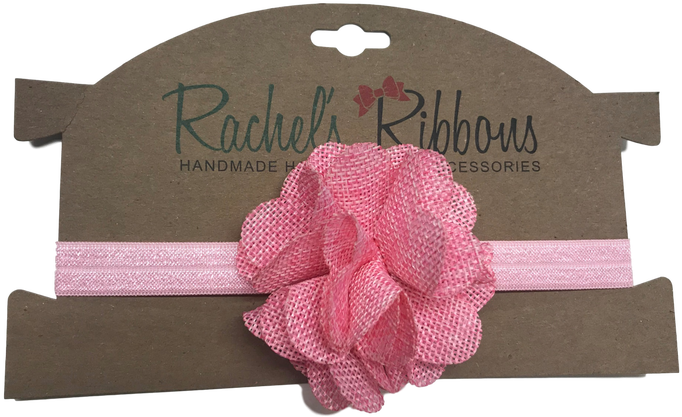 Satin Stretch Headband W/ Soft Burlap - Headband (750x563), Png Download