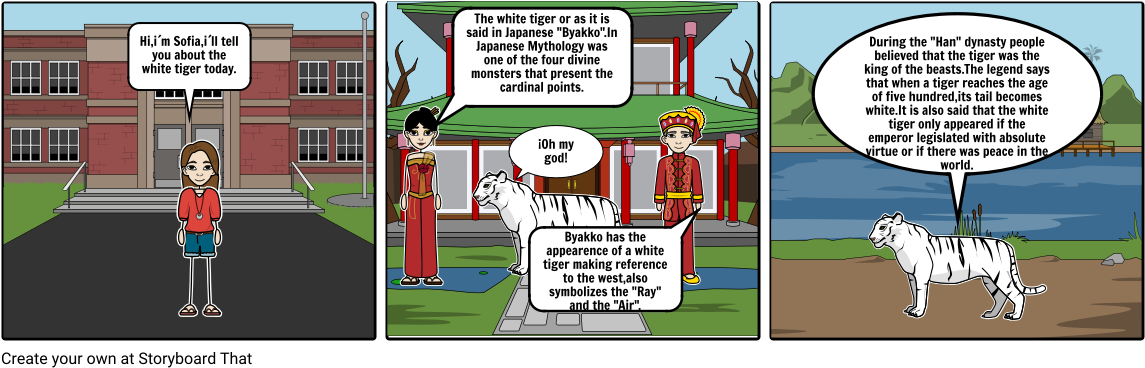 The White Tiger - Cartoon (1164x385), Png Download