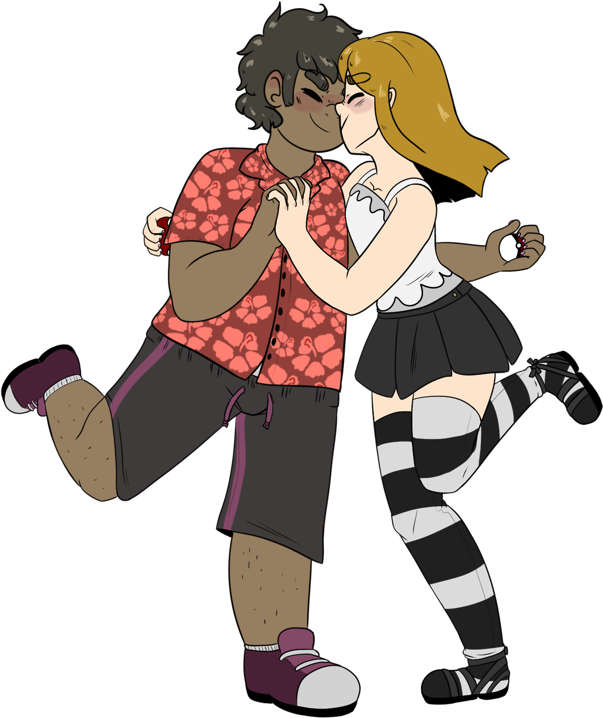 You Are Challenged By Gay Couple Sn0w And Quinn @sn0wbro - Cartoon (1280x1484), Png Download