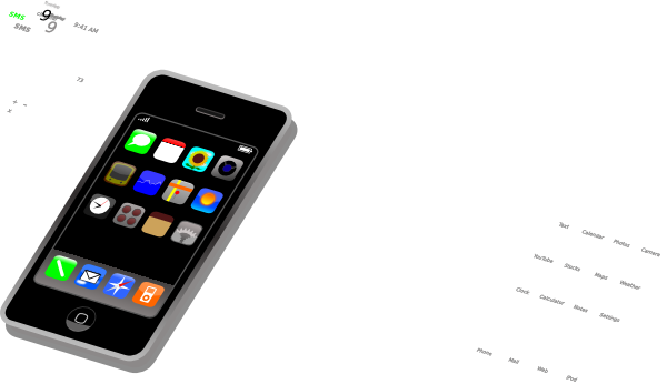 Smartphone Clip Art - Smartphone Clipart (600x346), Png Download