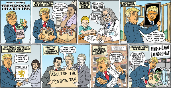 Image - Donald Trump Comic Strip (600x312), Png Download