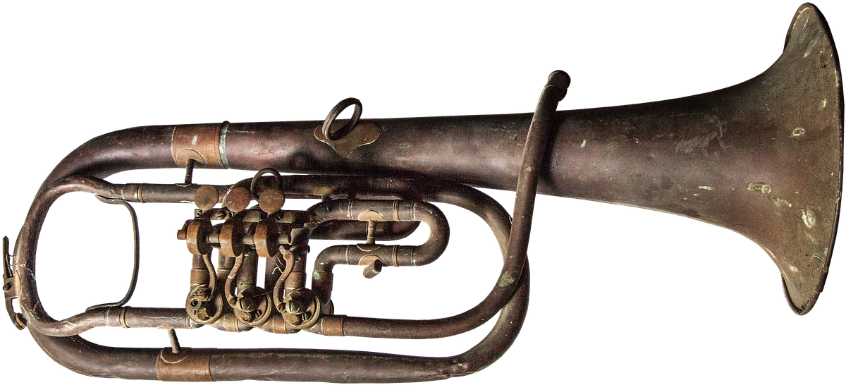Trumpet Old Brass - Old Trumpet Png (1280x663), Png Download