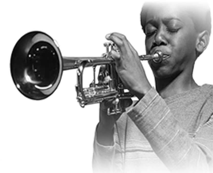 Boy-trumpet - Trumpet (831x821), Png Download