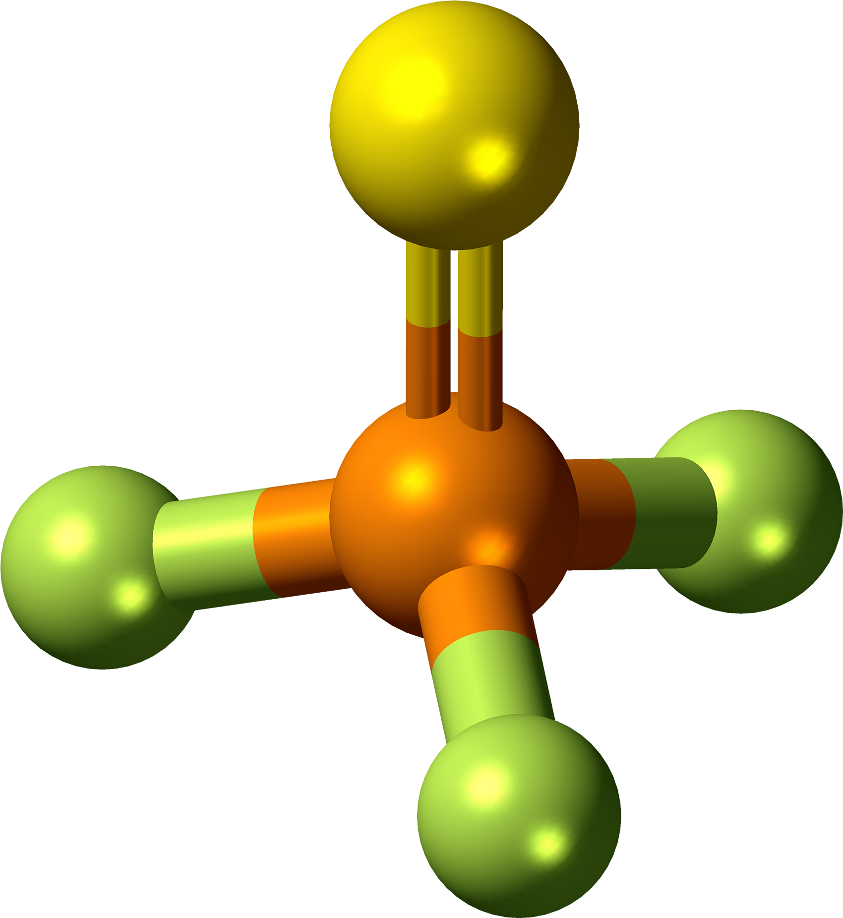 Thiophosphoryl Fluoride Molecule Ball - Fluoride Molecule (1849x2000), Png Download