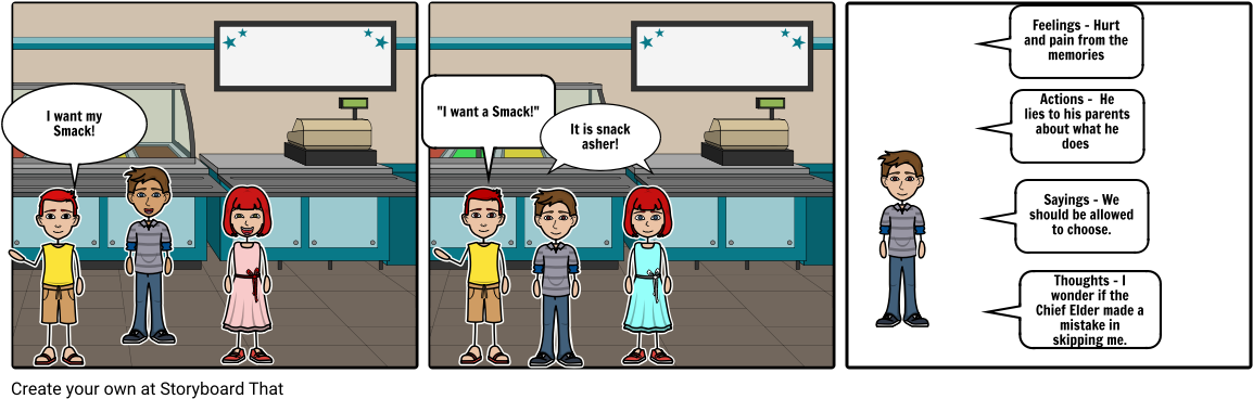 Snack Not Smack Asher - Cartoon (1164x385), Png Download