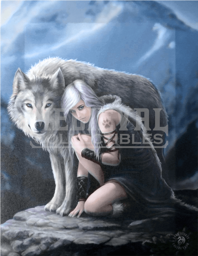 Protector Canvas Art Print By Anne Stokes - Anne Stokes Protector (850x850), Png Download