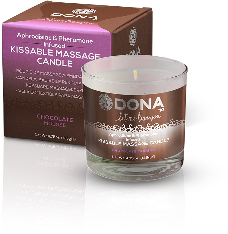 New Dona By Jo Line Of Aphrodisiac And Pheromone Infused - Dona Chocolate Mousse Kissable Massage Candle - 4.75oz (1000x1000), Png Download