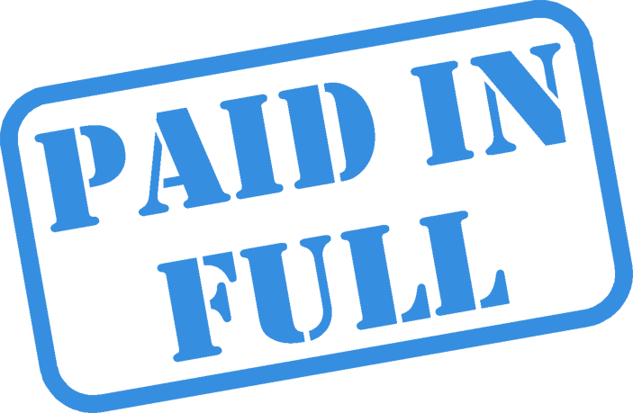 Football And Cheerleader Clipart - Paid In Full Stamp (703x459), Png Download
