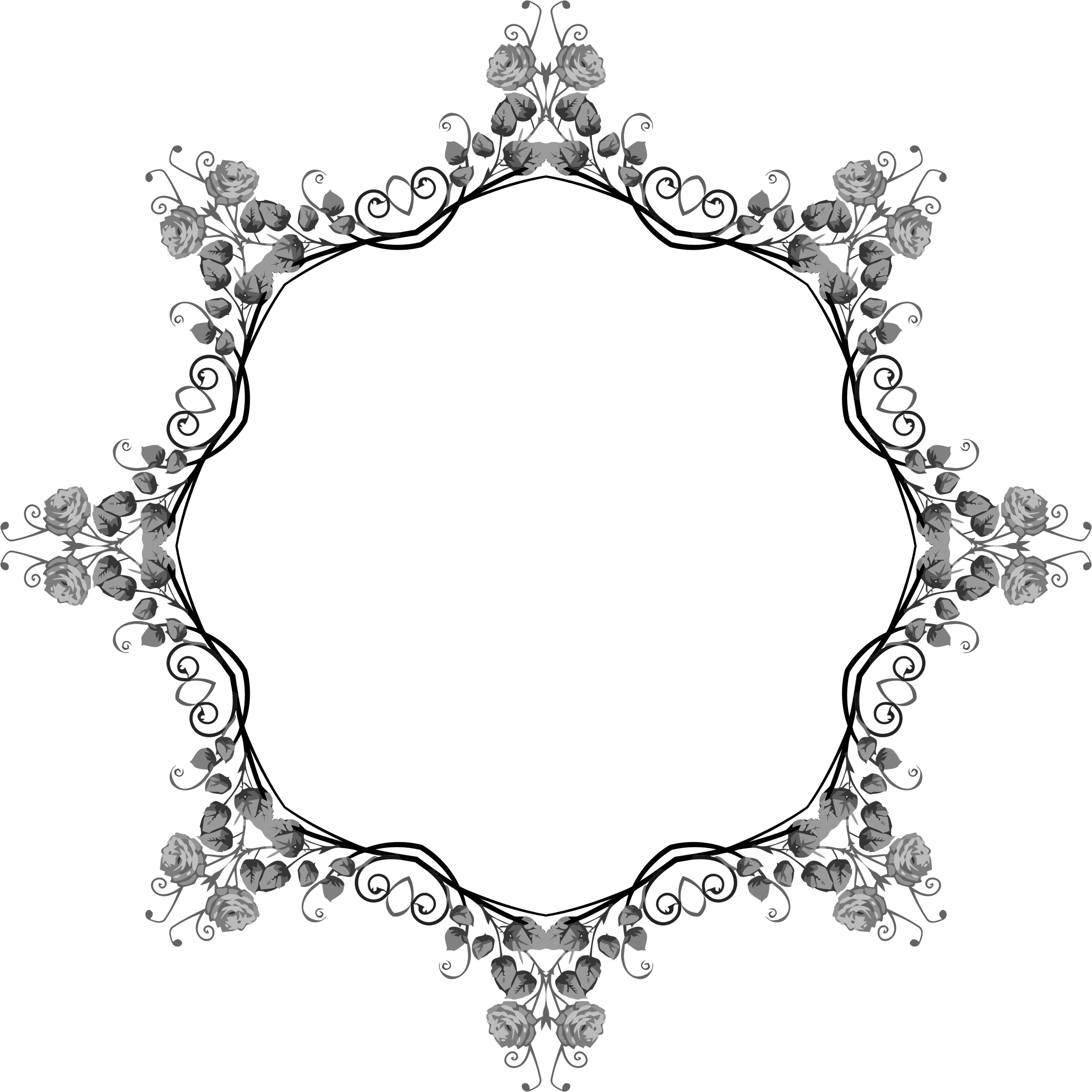 This Free Icons Png Design Of Rose Floral Flourish (2296x2296), Png Download