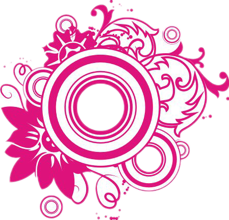 Swirls Pink Flourish Effect Effects Design Vector Vecto - Swirly Circles (449x430), Png Download