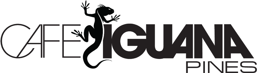 Cafe Iguana Pines - Cafe Iguana Pines Logo (896x288), Png Download