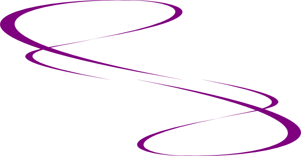 Swirls Purple Clip Art At Clker - Curve Line Art (600x311), Png Download