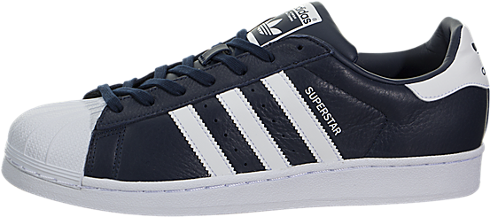 Adidas Superstar - Adidas Superstar Navy / White Men's Shoes (650x650), Png Download