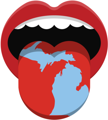 Mitten Crate - Michigan Yellow Black Shower Curtain (400x444), Png Download