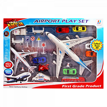 Buy Hong Sheng Airplane With Cars Airport Play Set - Wide-body Aircraft (375x375), Png Download