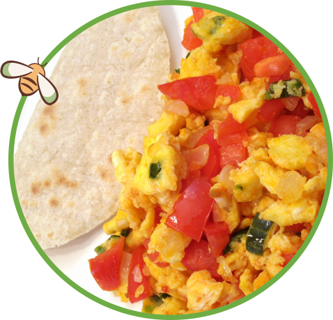 Huevos A La Mexicana (478x459), Png Download