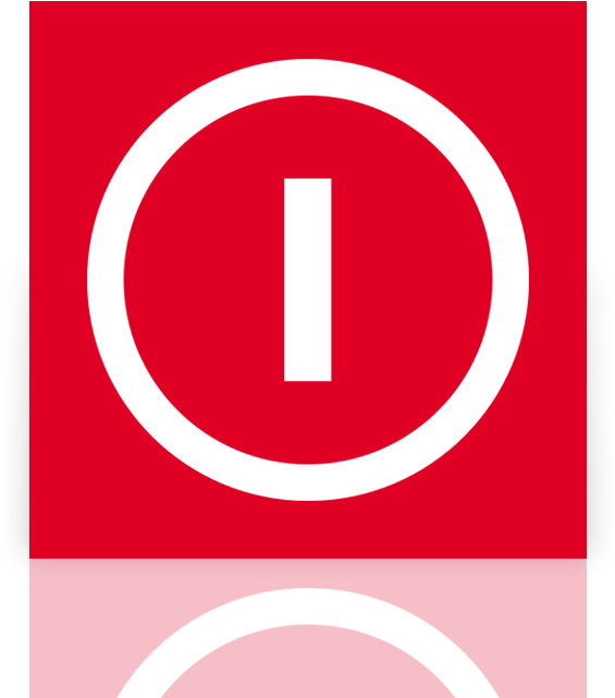 Mirror, Shut, Down, Power Icon - Circle (640x640), Png Download