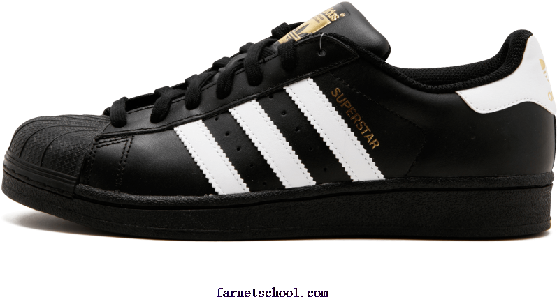Mens Adidas Superstar Foundation Shoes Cblack,ftwwht,cblack - Shoe (1000x600), Png Download