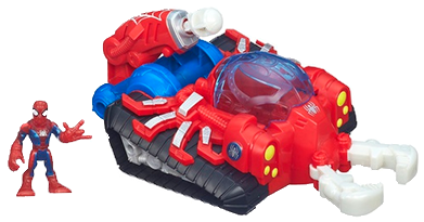 Playskool Marvel Super Hero Adventures Web Strike Tank (400x400), Png Download