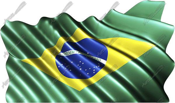 Waving Brazilian Flag - Puerto Rico Flag Waving (600x356), Png Download