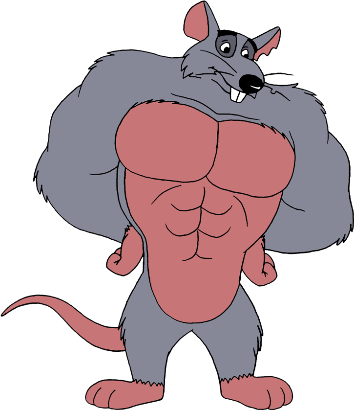 Rat Clipart Muscular - Dibujos Animados De Ratas (739x858), Png Download