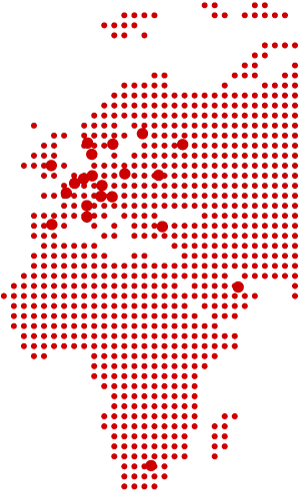Europe Dots Red - Illustration (299x648), Png Download