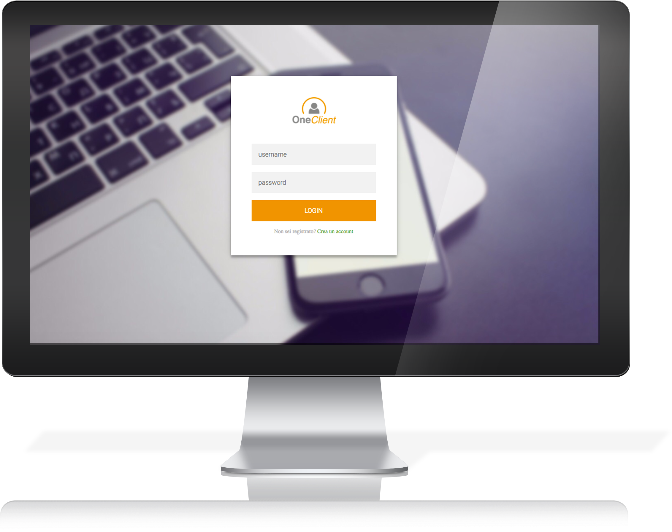 Apple Mac Mockup Ilariabuttari - Mobile App (2394x2052), Png Download