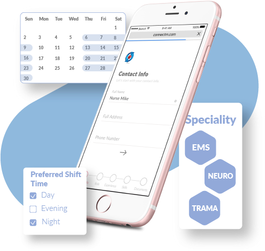 Connectrn Open Macbook Mockup Blue2 - Iphone (521x500), Png Download