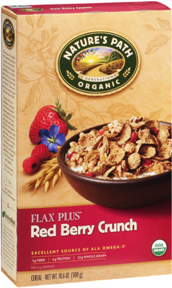 Nature's Path Organic Flax Plus Red Berry Crunch - (600x600), Png Download