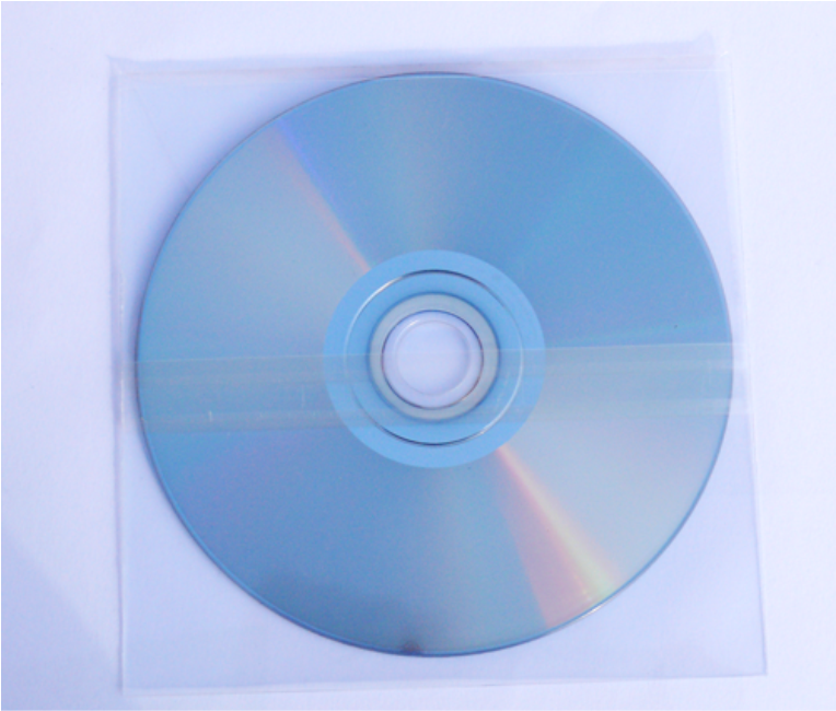 Cd Dvd In Pvc Sleeve With 1 Adhesive Strip - Cd (1601x1001), Png Download