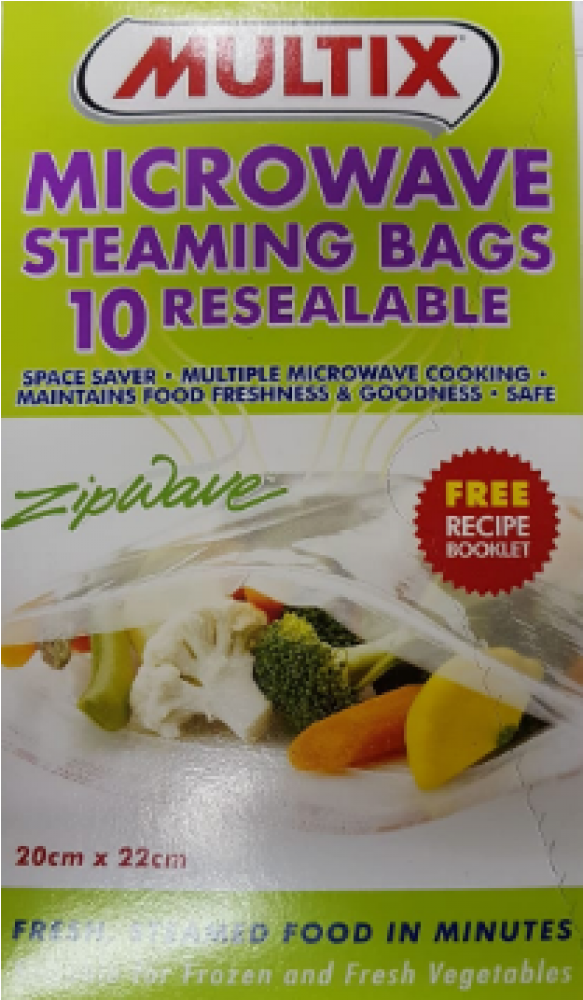 Multix Microwave Steam Bag 10 S - 2 X Multix Microwave Steaming Bags 10pk (1000x1000), Png Download