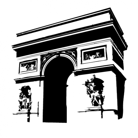 Stickers Arc De Triomphe - Logo Arc De Triomphe (448x448), Png Download