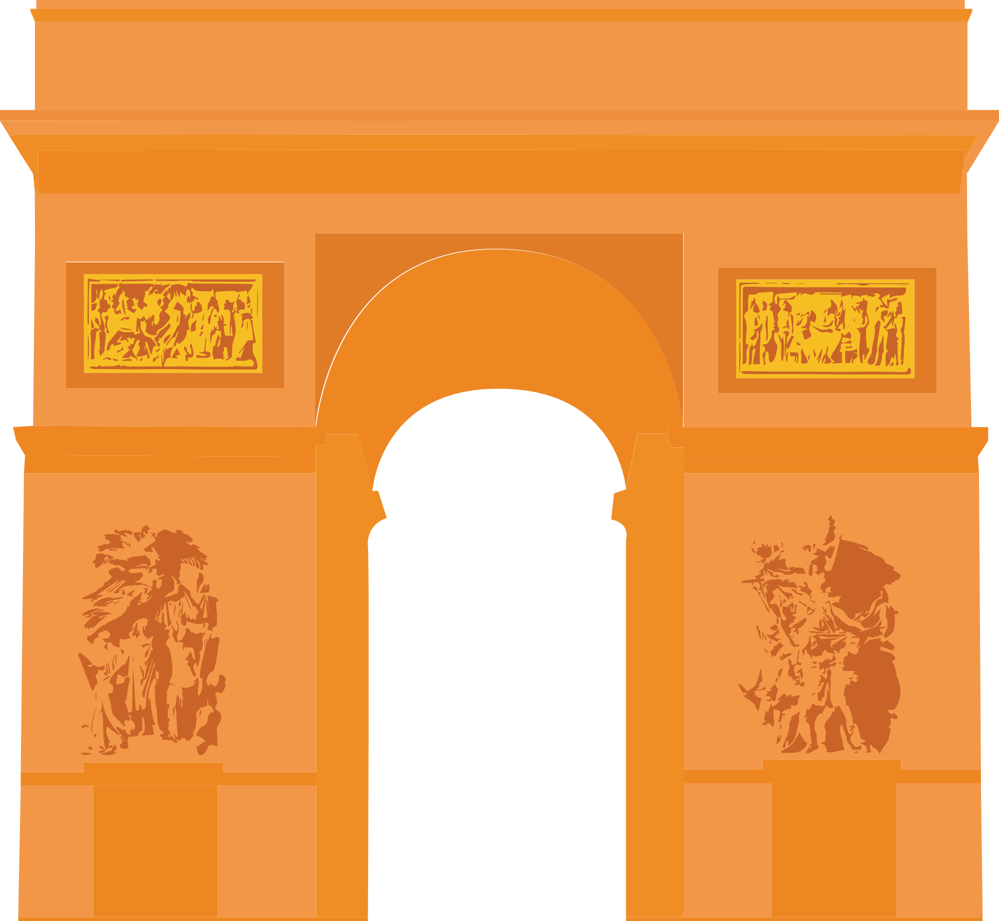 Open - Arc De Triomphe Icon (2000x1844), Png Download