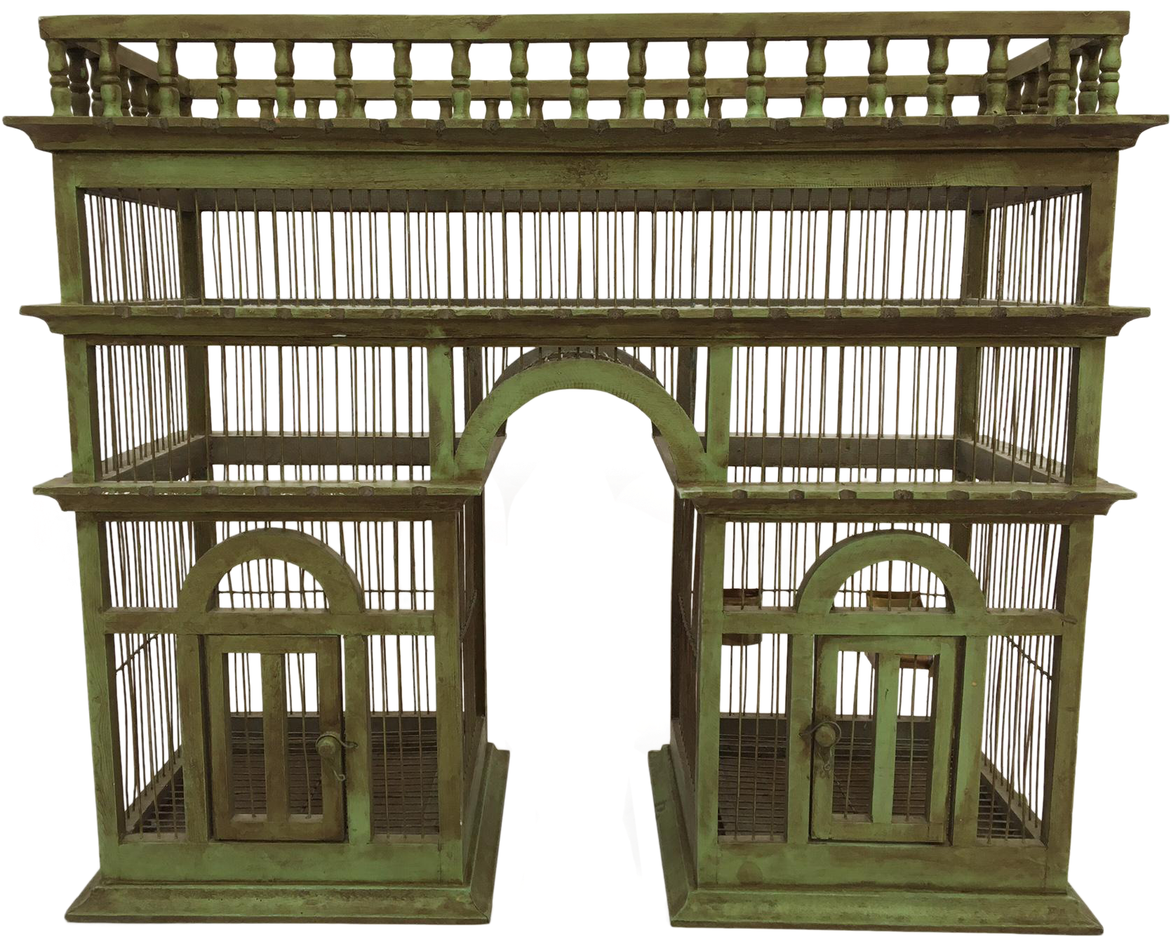 Large Arc De Triomphe Bird Cage Aviary - Birdcage (1853x1482), Png Download